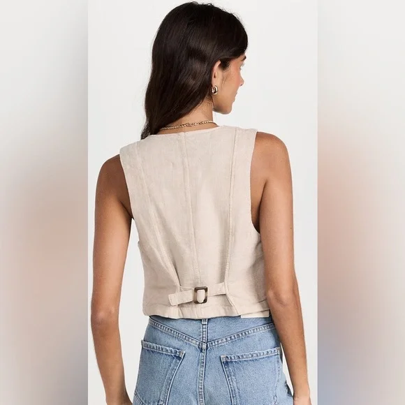 ⭐️Free people Charley Linen Vest - Picture 4 of 7